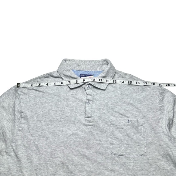 Johnnie-O | Men | Hangin' Out Castaway Gray Cotton Linen Blend Polo Shirt | XL - Picture 4 of 12